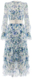 'Moncur' Chevron Frill Dress