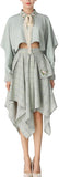 Asymmetrical Embroidered Shirt and Skirt Set
