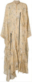 Long Printed Sheer Gown