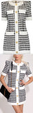 Houndstooth Button Down Tweed Dress