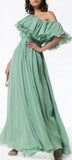 One-Shoulder Ruffle Gown | DESIGNER INSPIRED FASHIONS