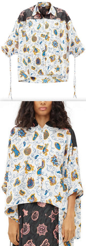 Paula Print Blouse White-Multicolor | DESIGNER INSPIRED FASHIONS