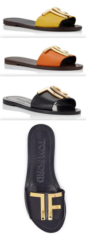 TF Flat Sandals - Yellow, Orange, Black