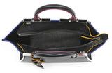 3Jours Mini Painted-Edges Tote Bag Black/Multi - DESIGNER INSPIRED FASHIONS