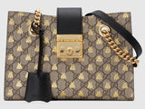 Padlock Small GG Bees Shoulder Bag