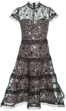Embellished Peony Flare Dress - DESIGNER INSPIRED FASHIONS