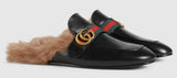 Princetown Leather Slipper with Double G