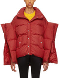 Red Down Oversized Puffer Jacket