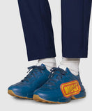 Rhyton Print Leather Sneakers, Blue