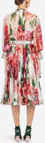 Peony Print Dress in Chiffon