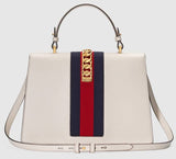 Sylvie Embroidered Medium Top Handle Bag