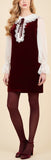 Organza Insert Velvet Dress