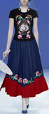 Embroidered Top and Skirt Set