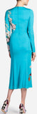 Bengal Cat Printed Dress, Blue