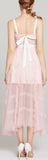 Pink Tiered sleeveless Tulle Dress