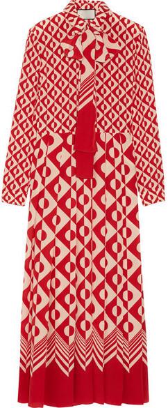 Geometric Printed Neck-Tie Dress - DESIGNER INSPIRED FASHIONS
