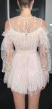 Lace Frill Frock Cold Shoulder Playsuit