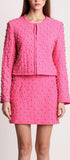 Crystal Embellished Cotton & Cashmere Jacket & Skirt Set