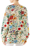 Floral Print Oversize Sweatshirt with Logo
