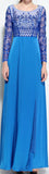 Embroidered Lace-Top Gown