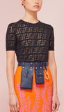 Logo Knit Top, Black