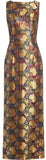 Floral Metallic Jacquard Gown