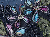 Embellished Floral Faded Flared Jeans in Dark or Light Blue Wash - DESIGNER INSPIRED FASHIONS
