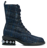 Pearl Ankle Boots - Blue or White