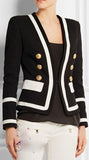Bicolor Piqué Blazer - DESIGNER INSPIRED FASHIONS