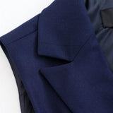 Vest & Capri Pant Set in Blue - DESIGNER INSPIRED FASHIONS