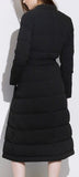 Waffle-Textured Down Coat in Black or Red - DESIGNER INSPIRED FASHIONS