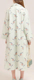 Bird & Floral Embroidered Long Wool & Cashmere Coat - DESIGNER INSPIRED FASHIONS