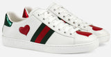 Ace Embroidered Low Top Sneaker - Hearts - DESIGNER INSPIRED FASHIONS