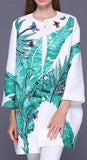 Banana Leaf Embellished Brocade Coat - DESIGNER INSPIRED FASHIONS