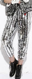 Sequin Embellished Stripe Pants - DESIGNER INSPIRED FASHIONS