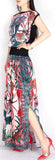 Jungle Print Sleeveless Top & Matching Maxi Skirt - DESIGNER INSPIRED FASHIONS