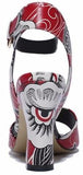 Floral Print Sandals - (Red, Black, Blue)