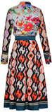 Logo & Floral Printed Blouse & Skirt set