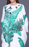 Banana Leaf Embellished Brocade Coat - DESIGNER INSPIRED FASHIONS