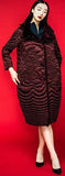 Embroidered White-Goose-Down Coat in Wine Red or Black - DESIGNER INSPIRED FASHIONS