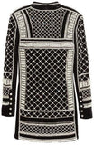 Bead & Crystal Embellished Long Black Velour Jacket - DESIGNER INSPIRED FASHIONS