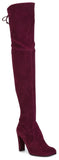 'Highland' Tall Suede Boots - ( Black, Grey, Wine Red, Beige ) - DESIGNER INSPIRED FASHIONS