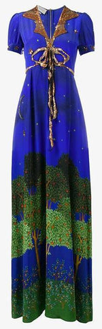 'Midnight Garden' Sequin Embellished Maxi Dress - DESIGNER INSPIRED FASHIONS