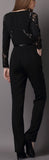 Lace Panel Jumpsuit in Black or Blue - DESIGNER INSPIRED FASHIONS