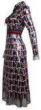 Embellished Web-Trim Midi Dress