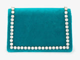 Broadway Velvet Mini Bag, Peacock Blue
