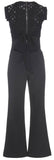 Pleated Cut-Out Jumpsuit in Black or White - DESIGNER INSPIRED FASHIONS