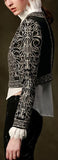 Embroidered Cropped Bolero Style Jacket in Black - DESIGNER INSPIRED FASHIONS