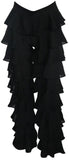 Black Ruffle Tiered Pants - DESIGNER INSPIRED FASHIONS