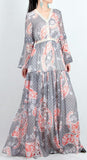 Printed Paneled Boho Maxi Dress